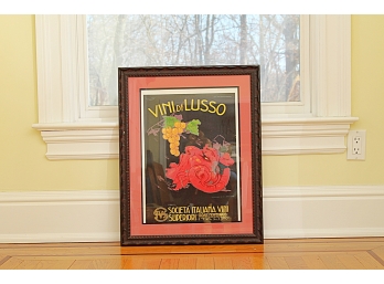 Framed Vin Di Lusso Advertising Poster