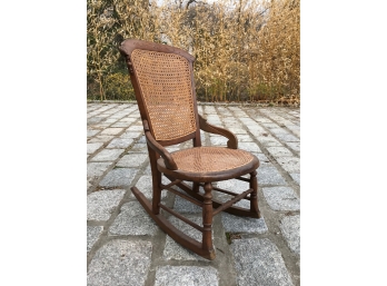 Child's Cane Back Rocking Chair