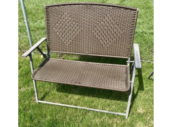 Rattan Outdoor Folding Bench Seat # 1 Of 2