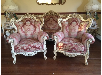 Pair Of Rococo Style Upholstered Chairs
