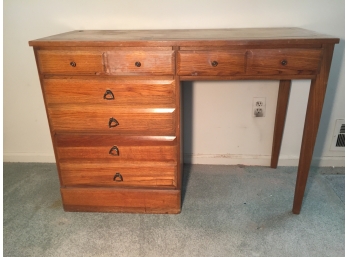 Four Drawer Hardwood Desk