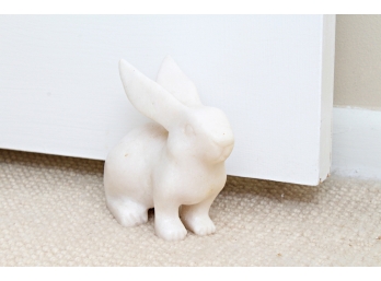 Carved White Marble Bunny