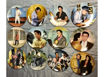 12-piece Limited Edition Elvis Presley Plate Set For 'Looking At A Legend' Series