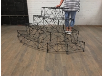 Vintage Victorian Metal Wire Four Tier Plant Stand