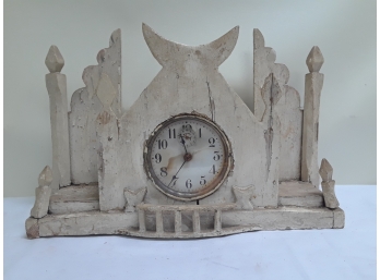 Primitive Cathedral Style Clock Antique