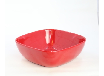 Set Of 10 Rectangular Red Plastic Bowls