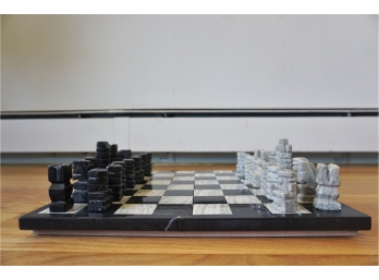 Black And White Stone Chess Board
