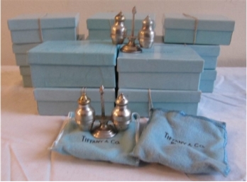 Lot Of Twelve Sterling Silver Tiffany & Co Salt And Peppers - Approx 1.1 Troy Oz Each