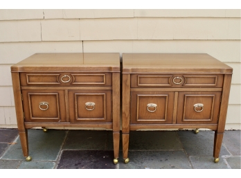 Pair Of Drexel Mid-Century Modern Wood End Tables