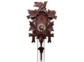 Vintage East German Wood Cuckoo Clock
