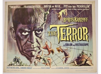 Original Vintage  Boris Karloff 's 'The Terror' Half Sheet Movie Poster