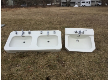 Pair Of Porcelain Sinks From The Original Eugene O'Neill Home. (See Additional Photos)