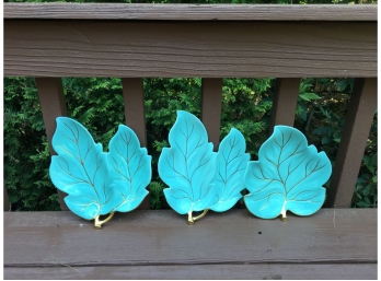 Carltonware Turquoise Leaf  Bowls