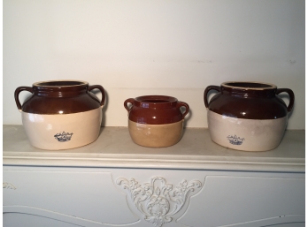 Three Stoneware Crocks