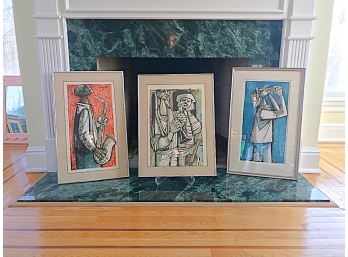 Thee Luccio Rannucci Signed Prints Depicting Musicians
