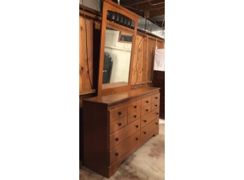 Six Drawer Dresser With Matching Mirror