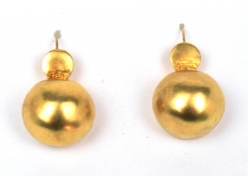 (Look Like Real) Gold Large Pierced Orbs