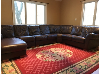 Sectional Brown Leather Couch