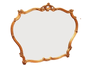 STUNNING! Large Antique French Louis XIV Style Carved Giltwood Wall Mirror