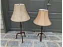 Two Compatible Iron Table Lamps