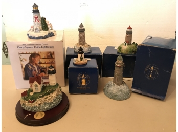 Very Generous Lot Of Cheryl Spencer Collin Lighthouses