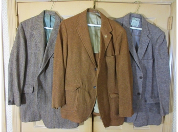 Three Vintage Tweed Jackets - Including Harris Tweed