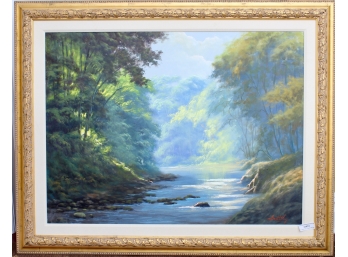 Decorative Gilt Framed Oil On Canvas From Wentworth Gallery