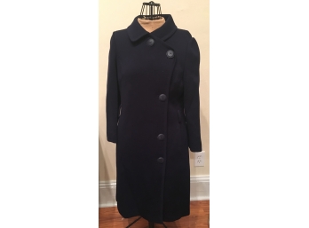 Vintage Gino Paola Wool Navy Blue Coat For Nora Zandre