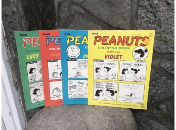 4 Vintage Peanuts Coloring Books ~ Unused ~ Dated 1966-1967