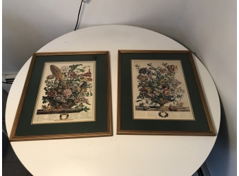Two Beautiful Floral Prints By Fletcher