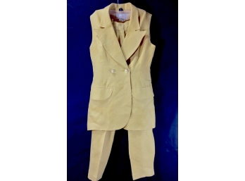 Vintage Rescala Linen Blazer Vest Suit