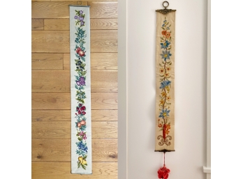 Pair Of Needlepoint Bell Pulls