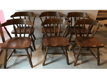 Set Of 6 Cushman Rock Maple Chairs