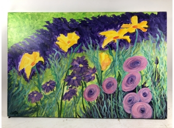 Contemporary Flower Garden Painting