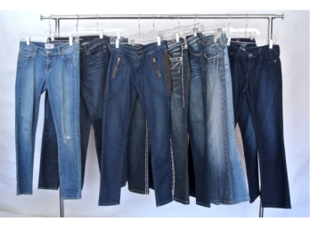 Ten Pairs Of Designer Jeans, Size 25/27
