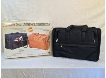 Jourdan Genera Leather Double Gusset Brief Bag Style 7712