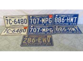 Vintage Connecticut License Plate Lot