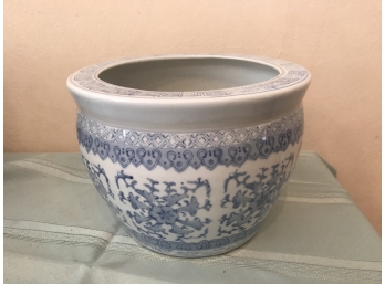 Blue And White Planter