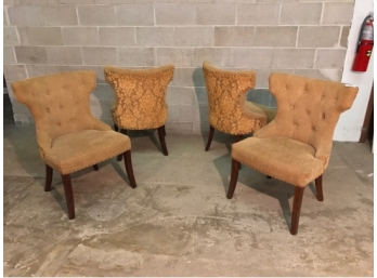 Set Of Four Curved Back Side Chairs