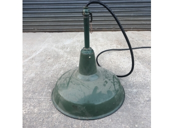 Vintage Industrial Enamel Metal Benjamin Hanging Pendant Lamp