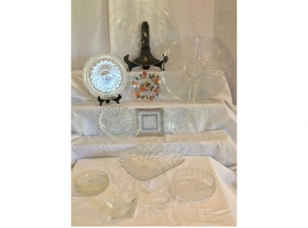 Crystal And Glass Servingware  Lot 1