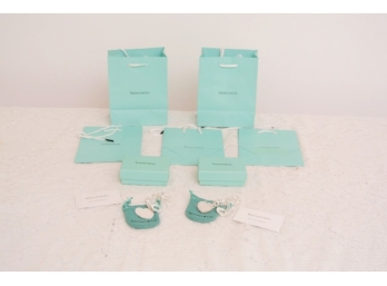*Two Tiffany Inspired Heart Tag Bracelets