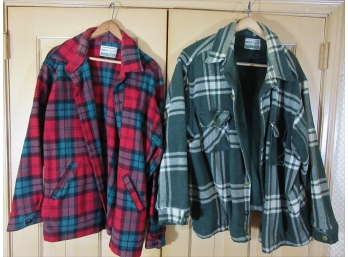 Two Vintage Flannel Hunting  Sporting Jackets