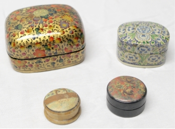 Four Lacquered Dresser Boxes