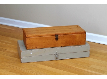 Two Decorative Wood Boxes