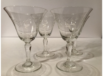 Set Of 4 Antique Glasses