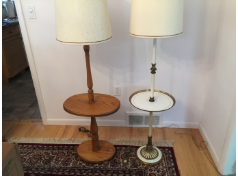Pair Of End Table  Combination Lamps