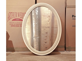 Oval White Painted Mirror
