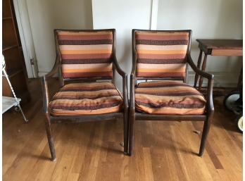 Pair Mid Century Chairs (Please View Photos For Condition)