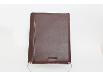Soft Brown Coach Leather Padfolio
